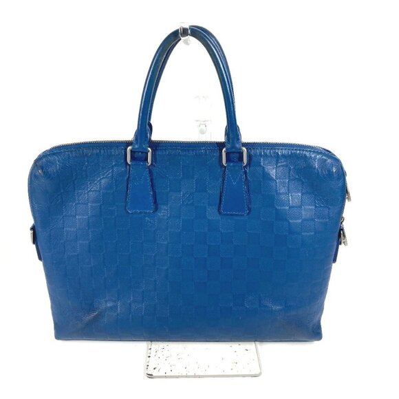 LOUIS VUITTON Blue Damier Leather Bag - Picture 1 of 16